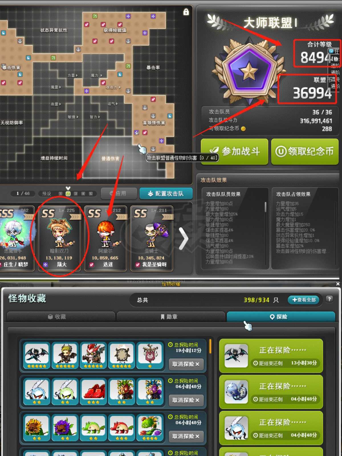 冒险岛-账号-[恶魔猎手 266级]10SS三大件精品号