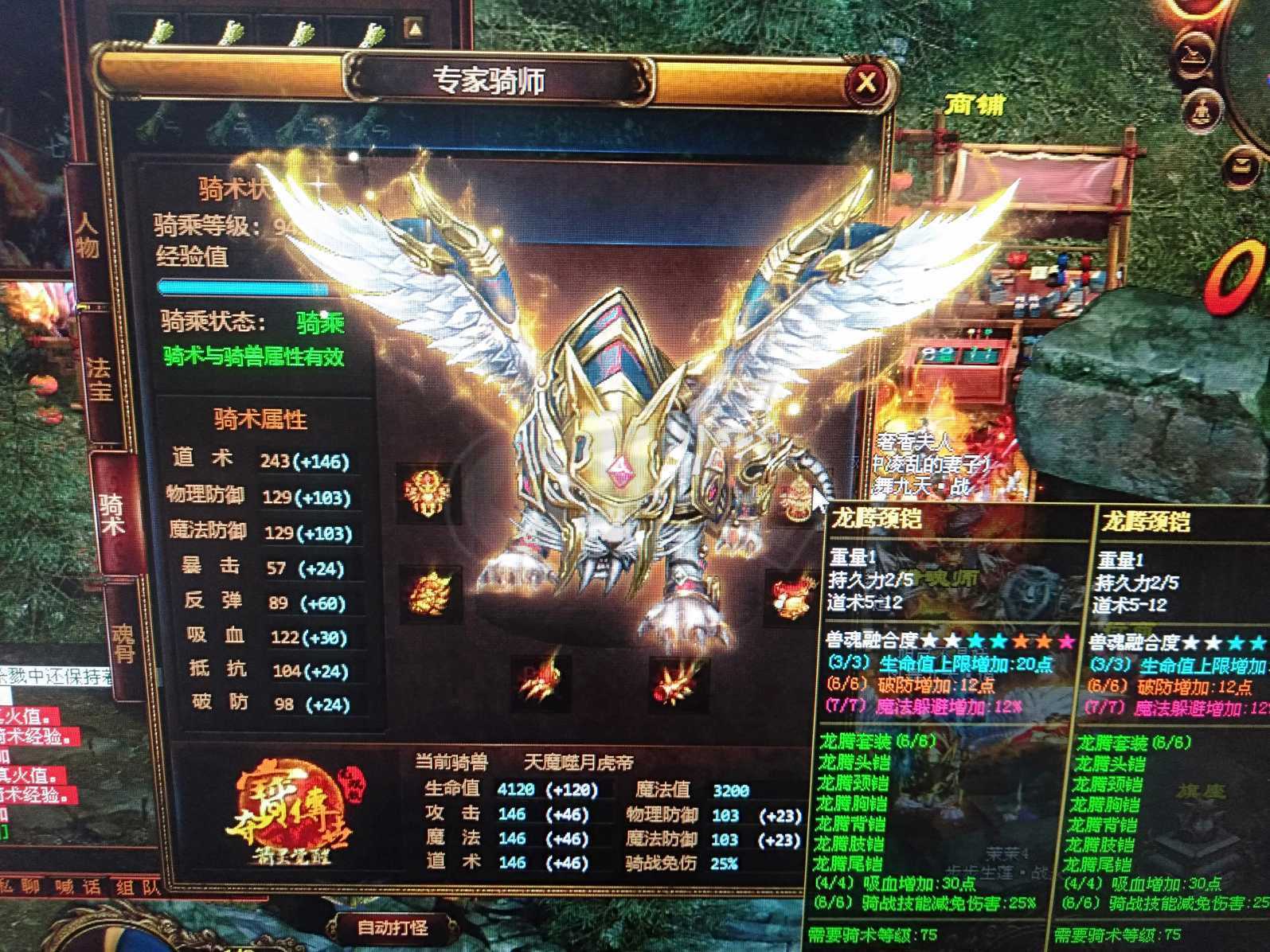 夺宝传世-账号-[道士 71级]强大道士 技能全 七星龙腾套坐骑 三星加8武器 三圣品80级法宝