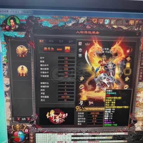 传奇世界-账号-[战士 55级]V4战道带600绑元二级龙背