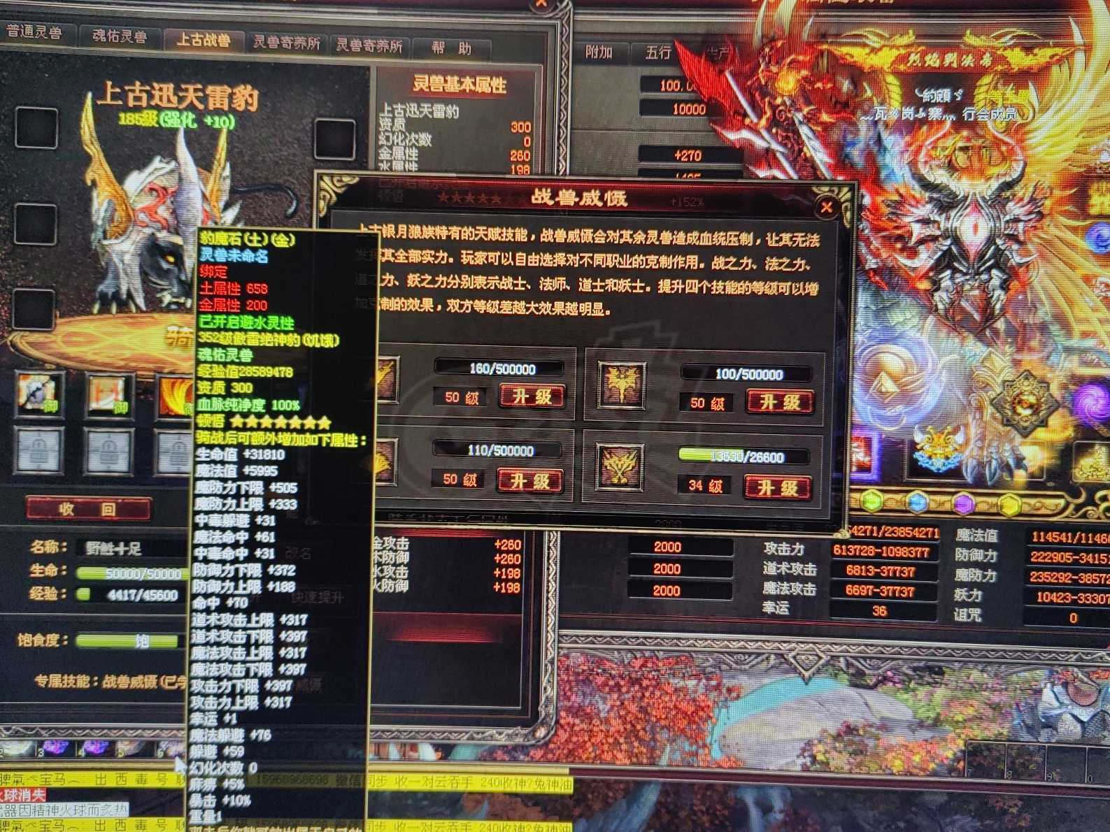 传奇世界-账号-[战士 上仙99重]精品战士110万攻击，底子号。