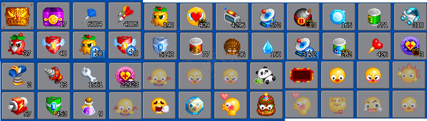 泡泡堂PC版-账号-[ 720级]有28个泡泡，一只腊肠狗宠物，两万多个菜刀复活，多个极品装饰