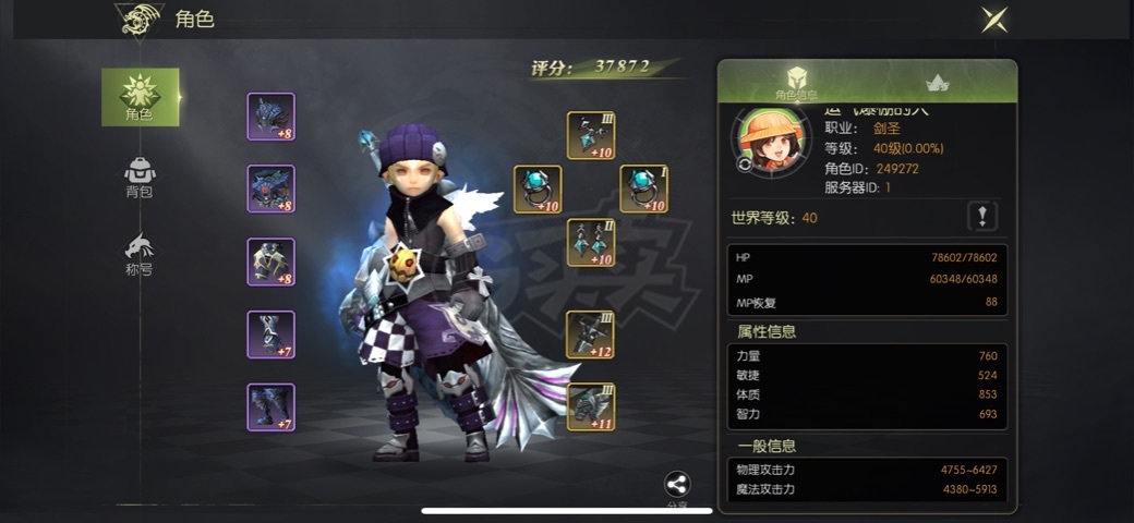 龙之谷世界-账号-[剑圣 40]4a剑圣，脱坑，不看消息自己秒