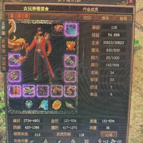 传奇3-账号-[刺客 115级]八转男刺客四防麻，超高性价比