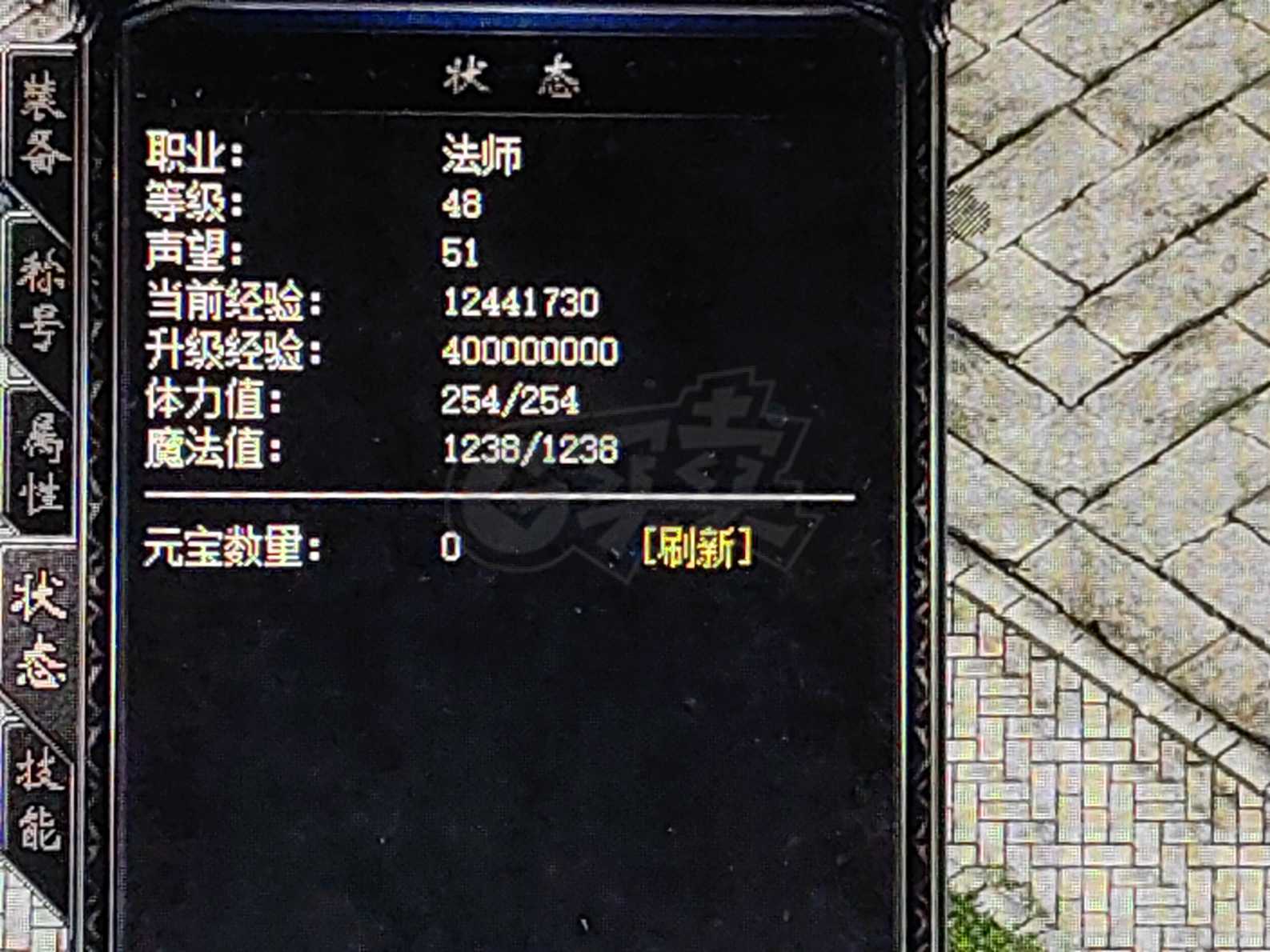 热血传奇1.76秒卡传承版-账号-[法师 48级]有声望