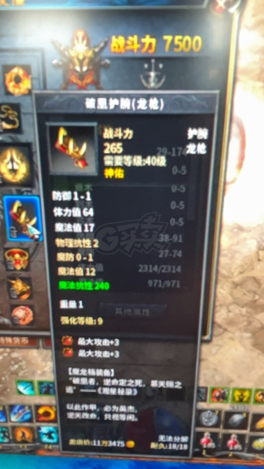 传奇永恒-账号-[羿神 男 龙枪 62级]大城主龙枪