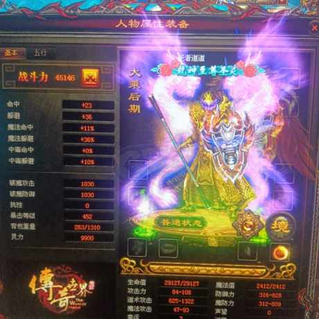 传奇世界-账号-[法师 天人28重]极品圣号