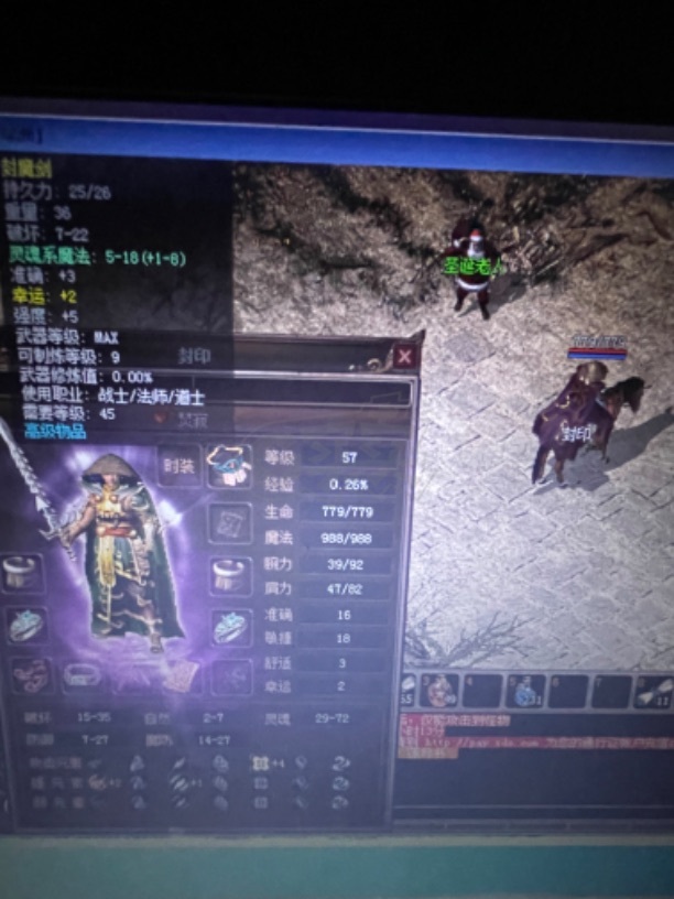 传奇3(时长版)-账号-[道士 57级]57级男道士