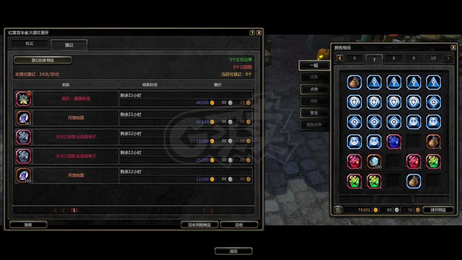 龙之谷-账号-[毁灭者 100级]特务战士刺客魔术师，都可以转职