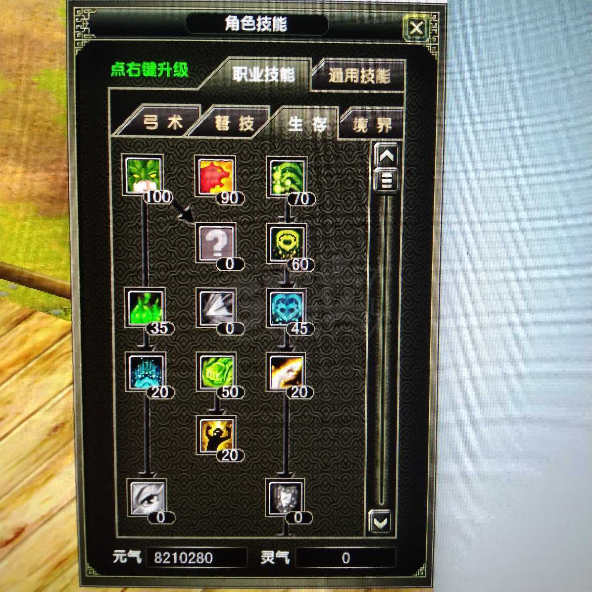 风云怀旧服-账号-[猎手 炼气期*1阶]二段蓄力落丛林虎晕满头手脚16炎天89级