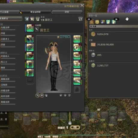 最终幻想14-账号-[青魔法师 100级]7.0前全生产采集发光工具 17.5k成就 全职业满级
