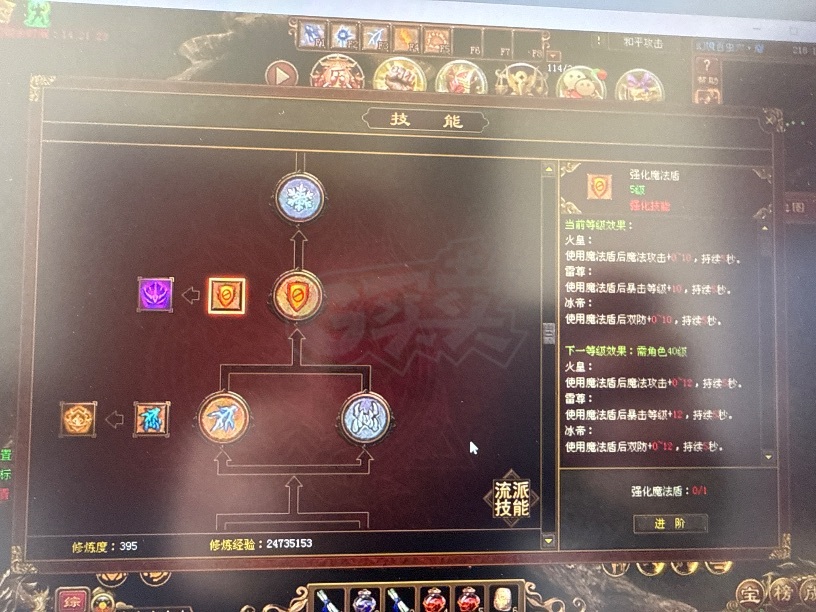 传奇世界-账号-[法师 40级]冰盾法 重点是五级豹子技能