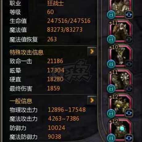 龙之谷怀旧服-账号-[狂战士 60级]霸龙11L1.75W面板进化光明五件套多六张券