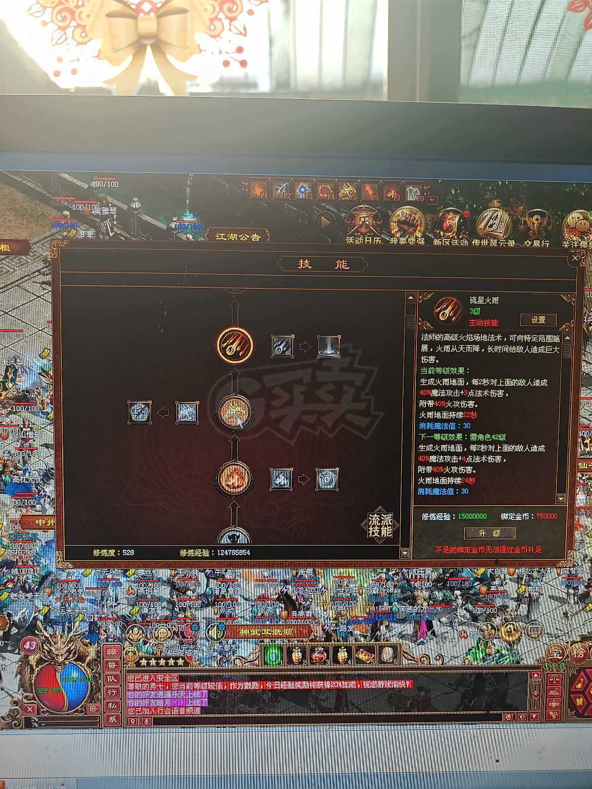 传奇世界-账号-[法师 43级]火法领了技能书，有流派丹