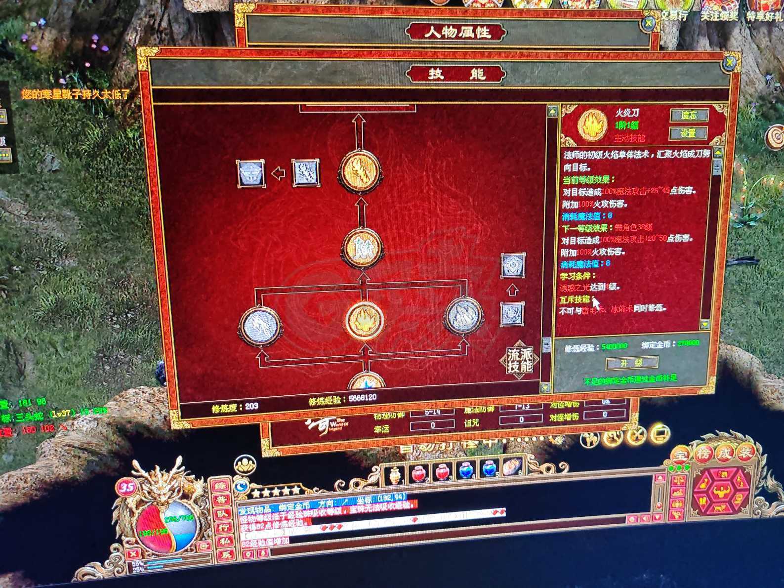 传奇世界-账号-[法师 35级]火法有月卡等级没落下