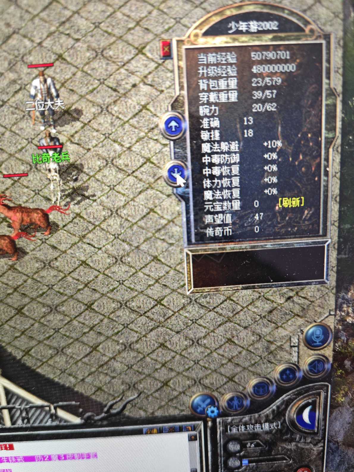 热血传奇-账号-[道士 46级]便宜出白名 声望高 技能全