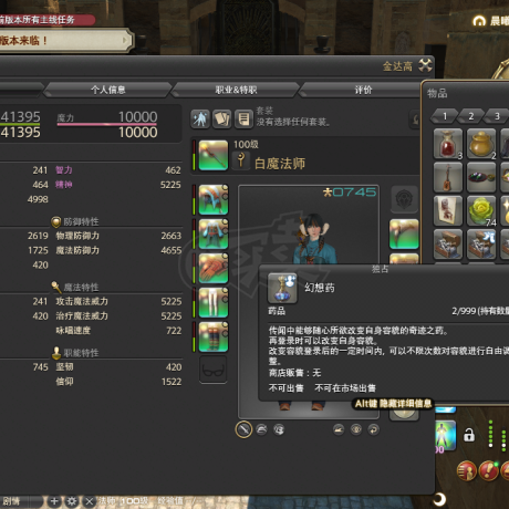 最终幻想14-账号-[白魔法师*幻术师* 100级]新号两瓶幻想药主线风脉全清无不良记录