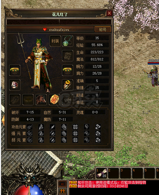 传奇3(时长版)-账号-[魔法师 35级]仓库小号