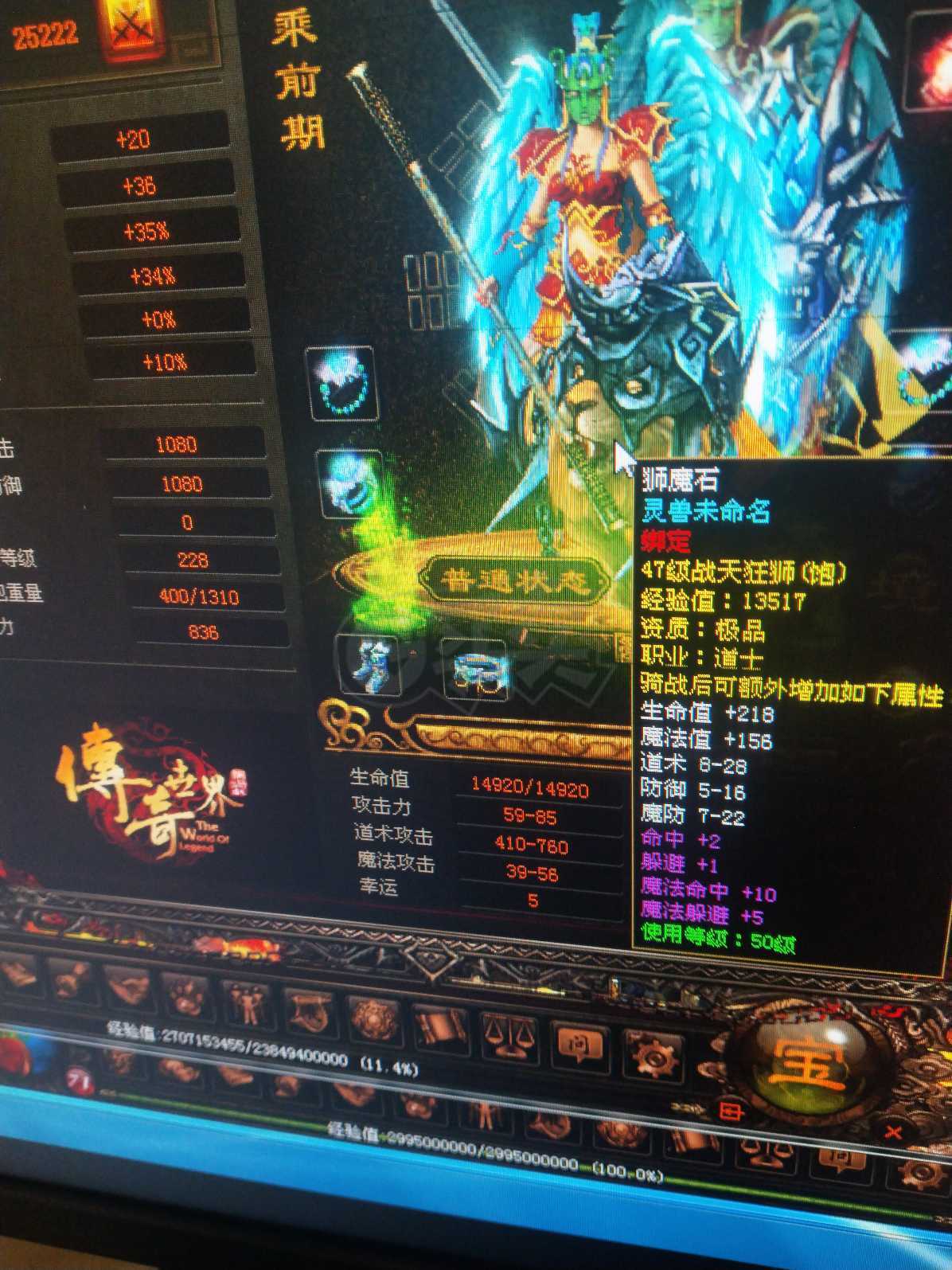 传奇世界-账号-[道士 天人11重]娱乐天女号