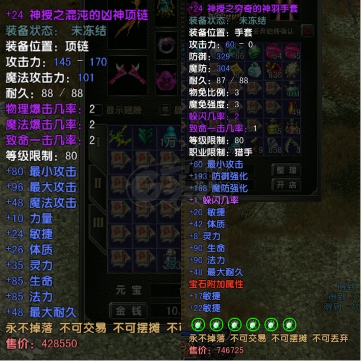 风云怀旧服-账号-[猎手 融合期*5阶]二区 荒 等级满  技能满  80*24六星套  双勋章