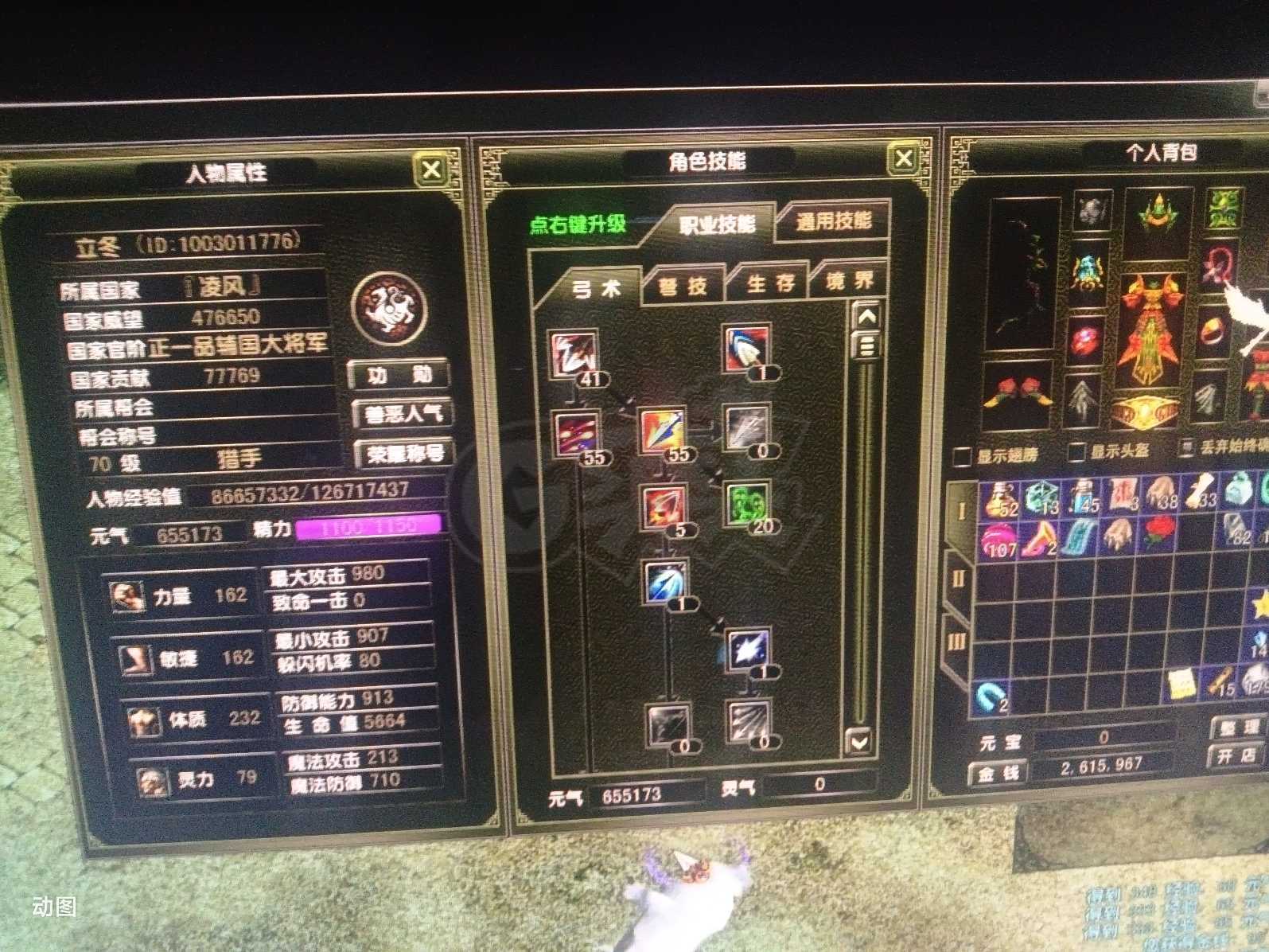 风云怀旧服-账号-[猎手 炼气期*1阶]70.8级