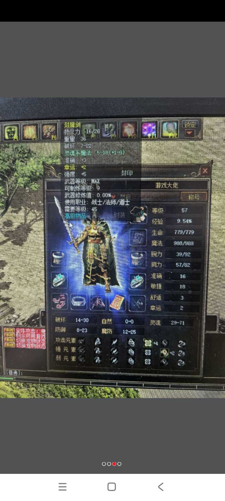 传奇3(时长版)-账号-[道士 57级]买了不会玩，亏本出