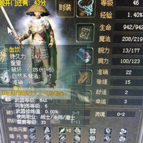 传奇3(时长版)-账号-[战士 46级]打金战士