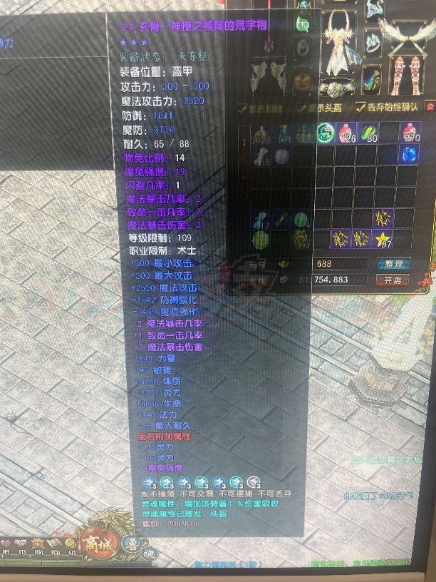 风云-账号-[术士 炼气期*1阶]113级法师混元套仓库里还有5000灵能，120级翅膀