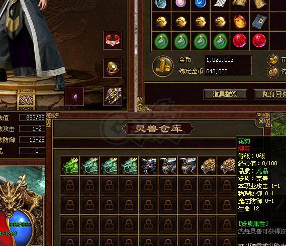 传奇世界-账号-[道士 49级]医圣 麒麟  4阶幽冥豹 圣麒麟 玉麒麟等