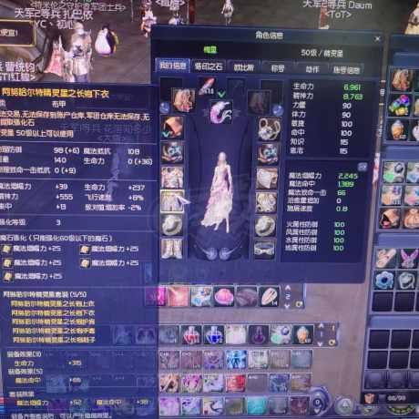 永恒之塔-账号-[精灵星 50级]54万欧比斯，麻痹神石，黑本套，料理采集双达人