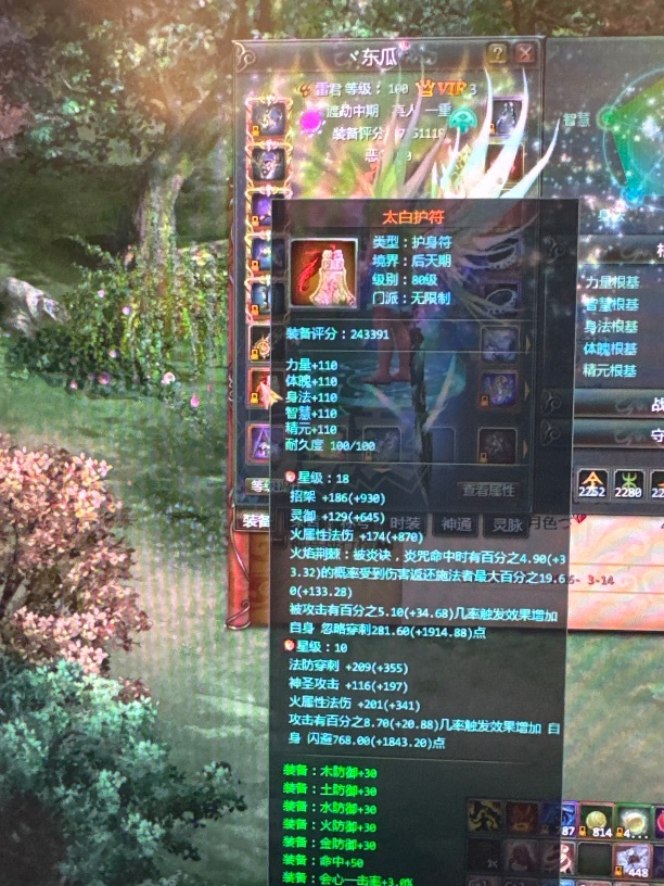 星辰变-账号-[炎魔 100级]流星泪18套仓库还有两个18石头15源的，祝福点可以上19武器