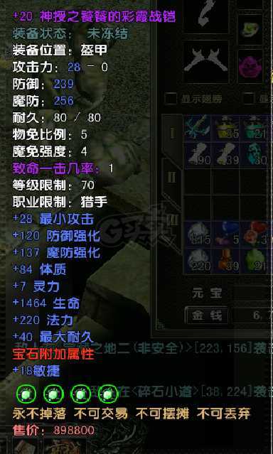 风云怀旧服-账号-[猎手 炼气期1阶]89级70*24神武*70神衣*20神套MM