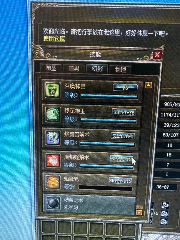 传奇3(时长版)-账号-[道士 63级]绿洲区 男道士63级 有黑马 技能全满级