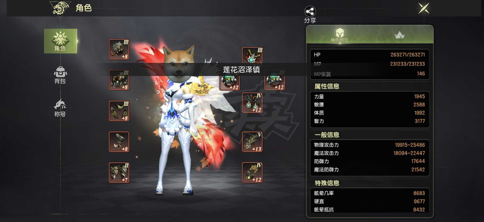 龙之谷世界-账号-[魔羽 50级 ]光迅捷墨鱼   一半多七词条