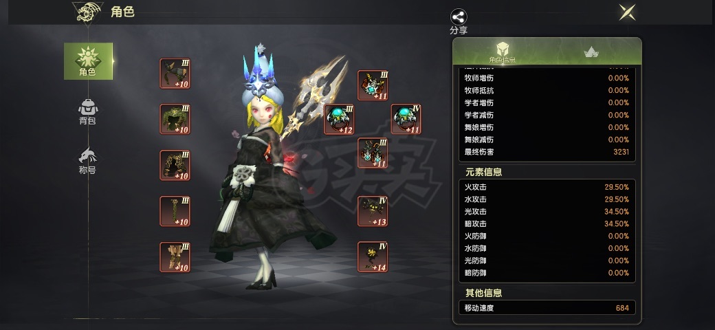 龙之谷世界-账号-[黑暗女王 50级]三万氪70致命50首3200最终