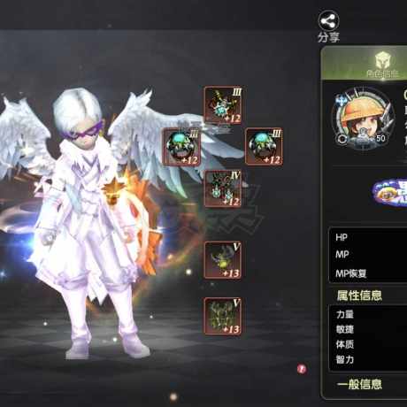 龙之谷世界-账号-[雷神 50级 ]十万分雷神 有改名卡转职卡多种材料可打造