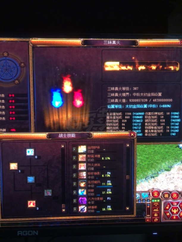 夺宝传世-账号-[战士 71级]367级真火战士看清楚哦是对应翅膀的不只是真火