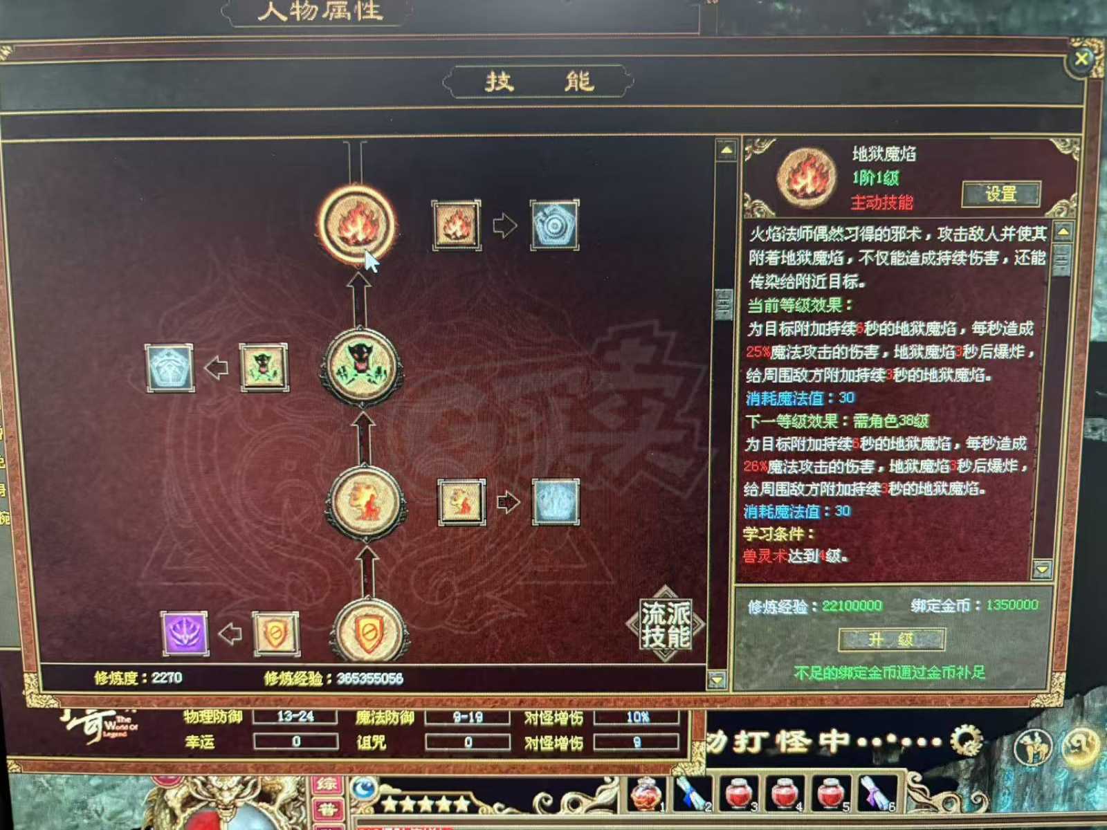 传奇世界-账号-[法师 49级]火皇49级30*经验强三套 项链强4 顶级豹子 3孔