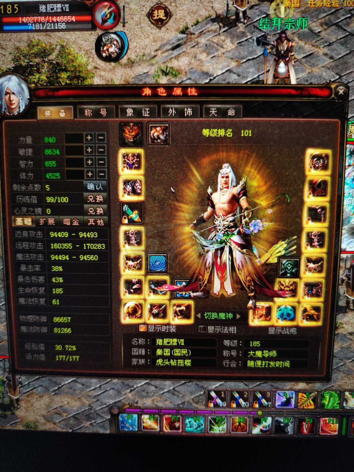 新英雄年代-账号-[鹰眼 185级]弓箭手加战士**