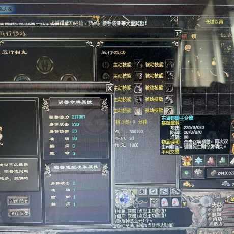 千年3-账号-[ 第十六重 天外飞仙****]兽王驯兽，定国将军，4级斗魂装，修行全满
