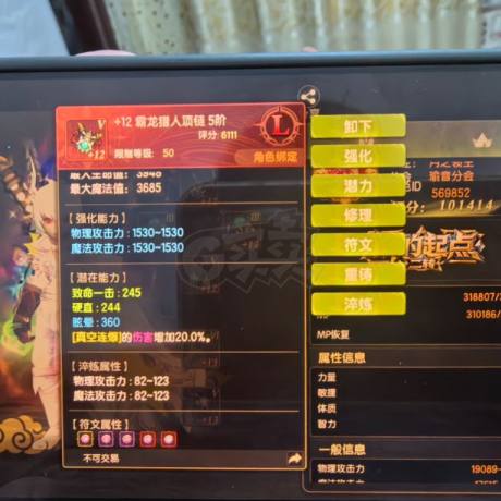 龙之谷世界-账号-[月之领主 60级]十万两无双110光真空25光水月
