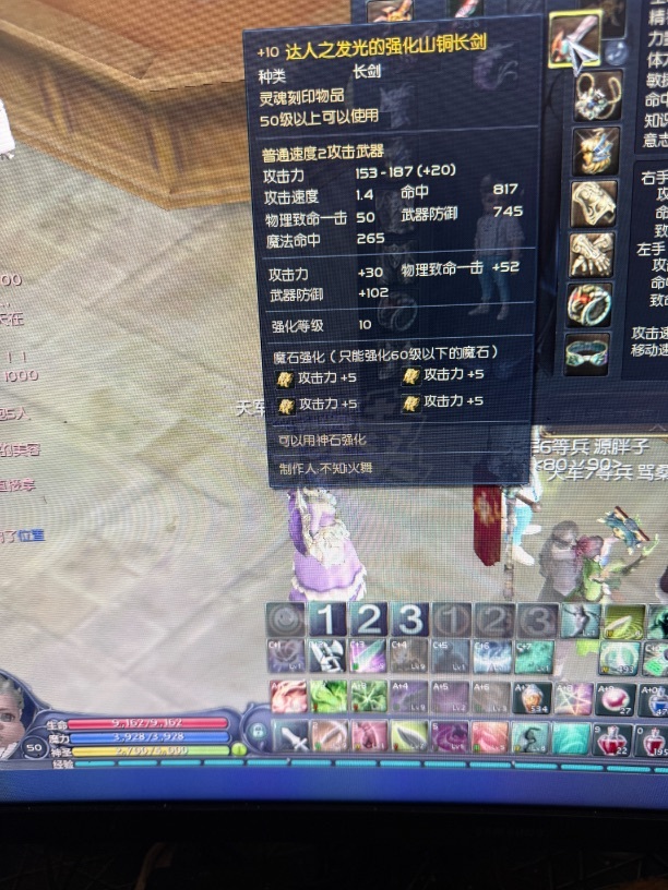 永恒之塔-账号-[剑星 50级]AK15黑暗防具5洞强十黑暗首饰套塔枪