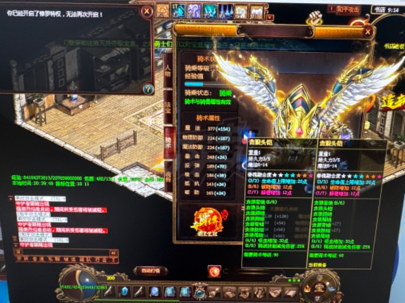 夺宝传世-账号-[法师 71级]满级法师 满10级精15轮回套