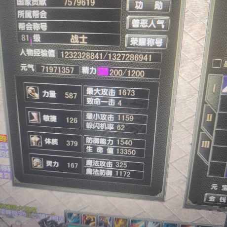 风云怀旧服-账号-[战士 融合期*5阶]高攻击武器*20极品大多多