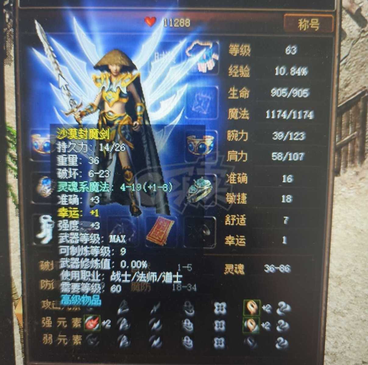 传奇3(时长版)-账号-[道士 63级]黑马女道士