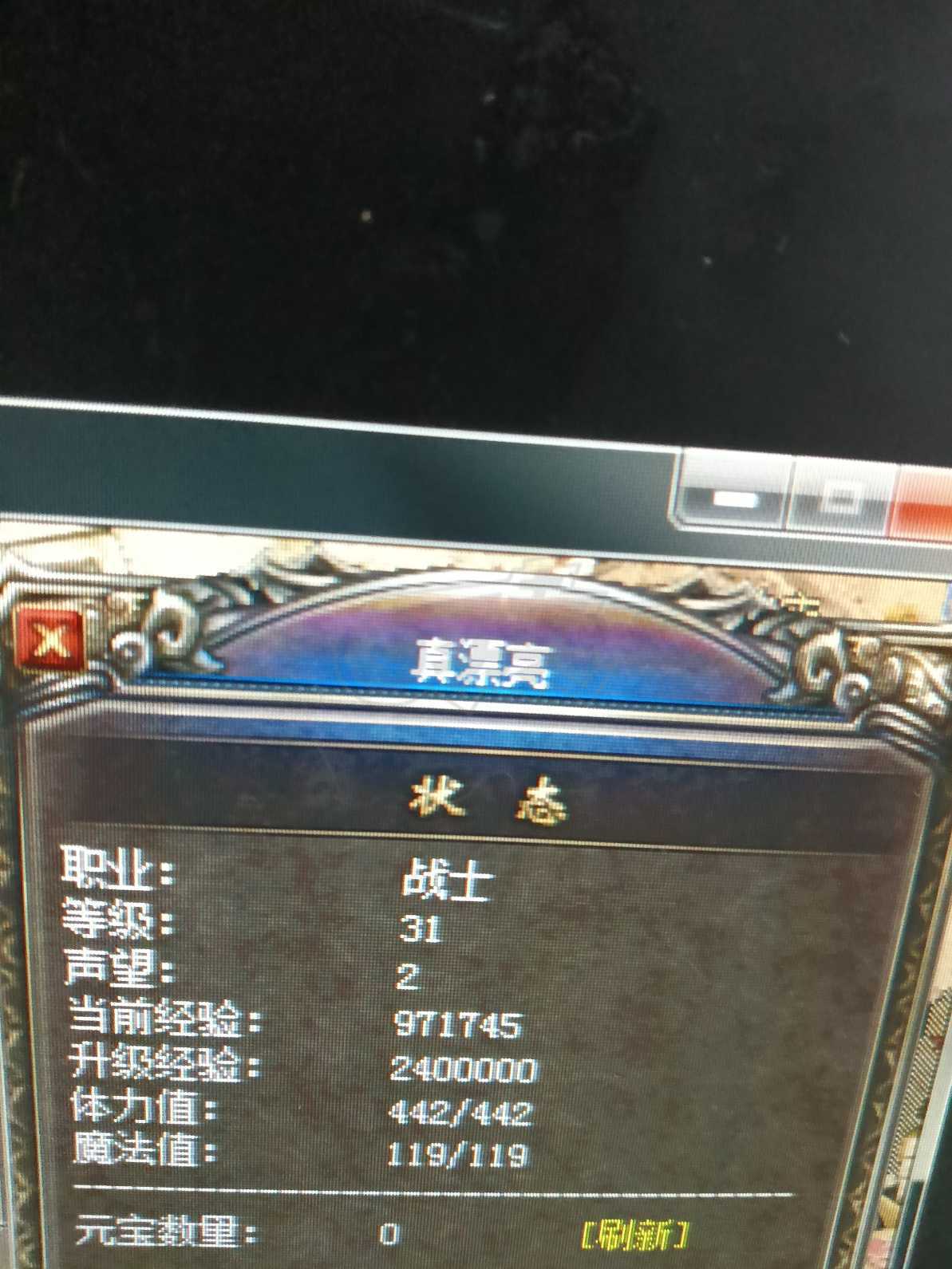 热血传奇1.76秒卡传承版-账号-[战士 31级]可以堵门升武器能拿炼狱