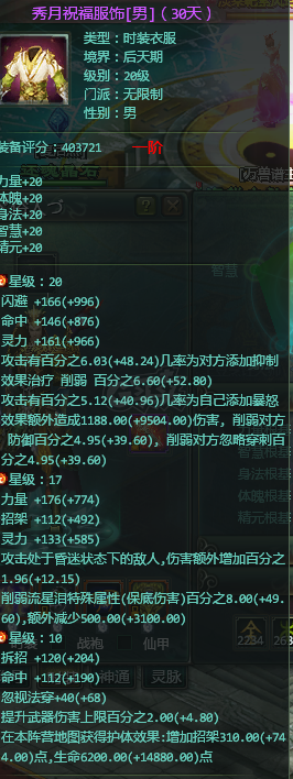 星辰变-账号-[赤阳 99级]550万99卡级，20武器