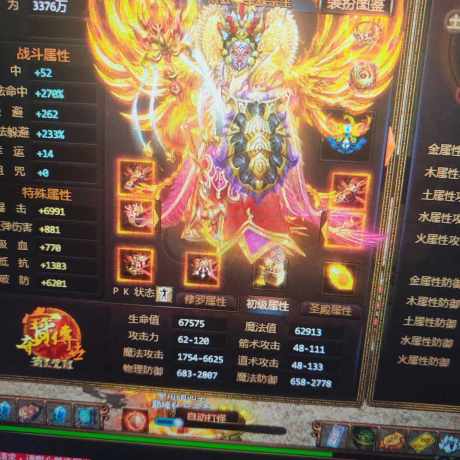 夺宝传世-账号-[法师 70级]没时间玩了真火378