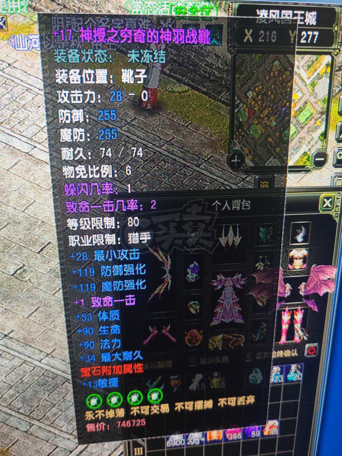 风云怀旧服-账号-[猎手 融合期*5阶]89满级妹妹