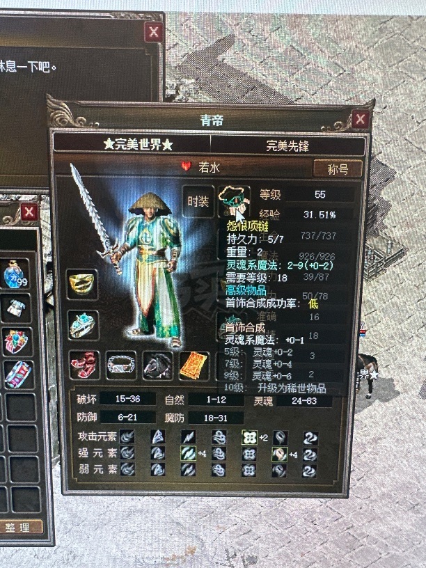 传奇3(时长版)-账号-[道士 55级]诺玛区男55.3级 男道士 5级青云，各种极品装备。所见即所得。有黑马。