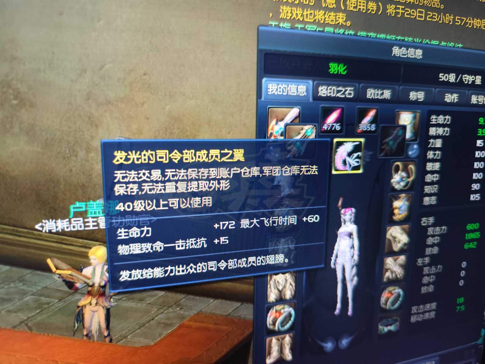 永恒之塔-账号-[守护星 50级]精十防具*15一套，买来就能打架